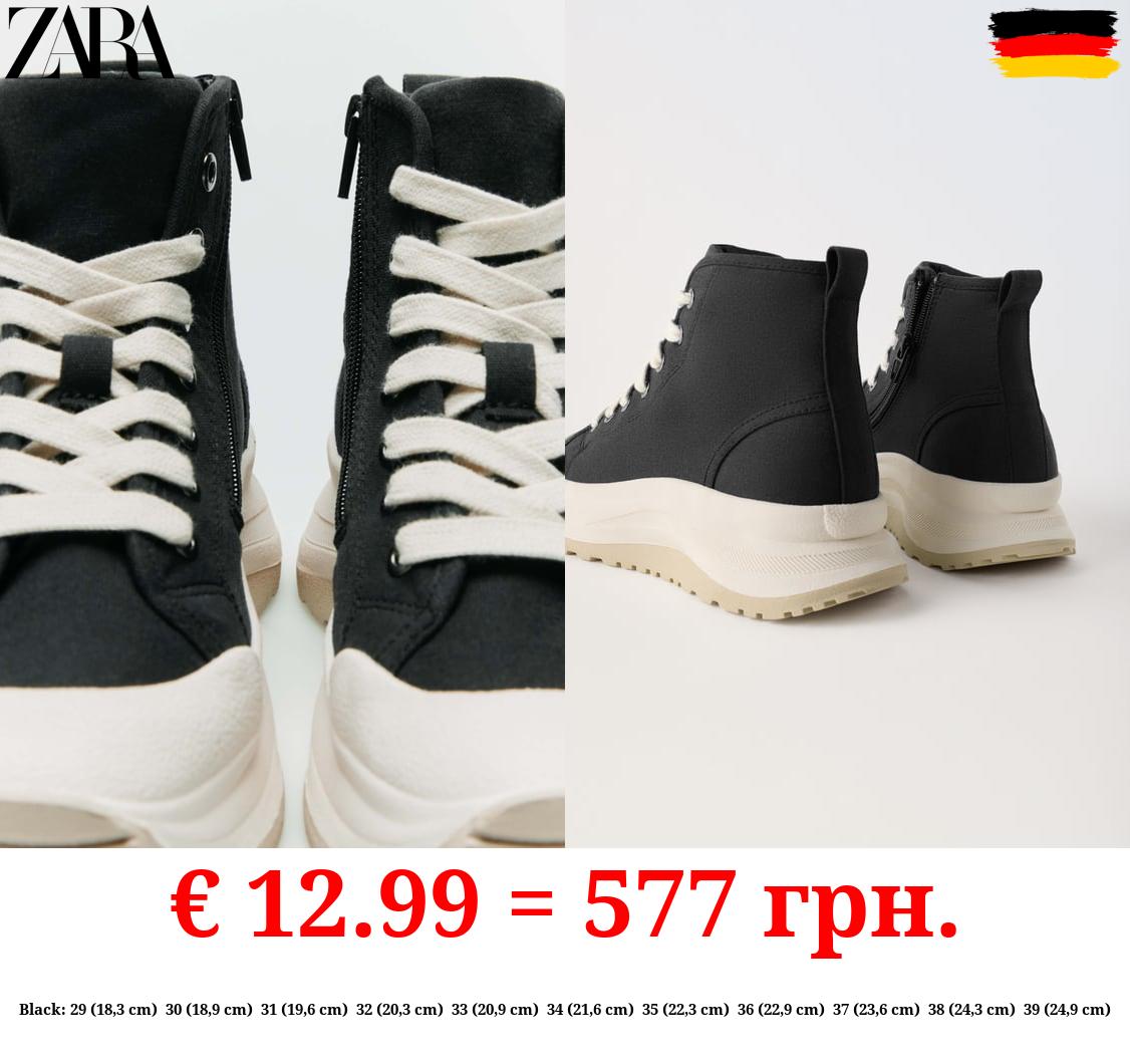 FABRIC HIGH-TOP SNEAKERS