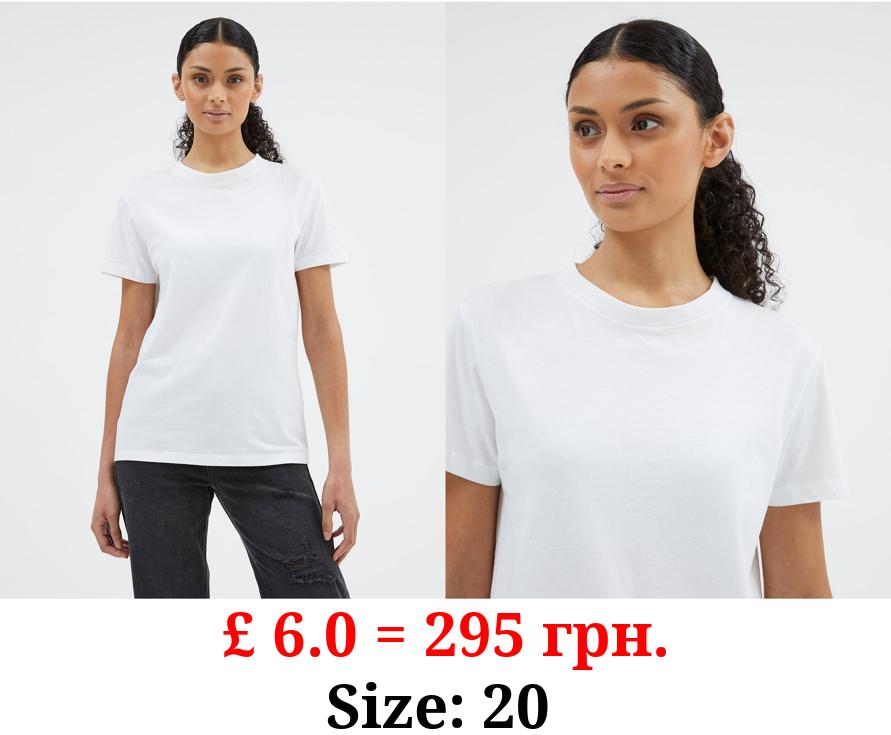 White Regular Fit Cotton T-Shirt