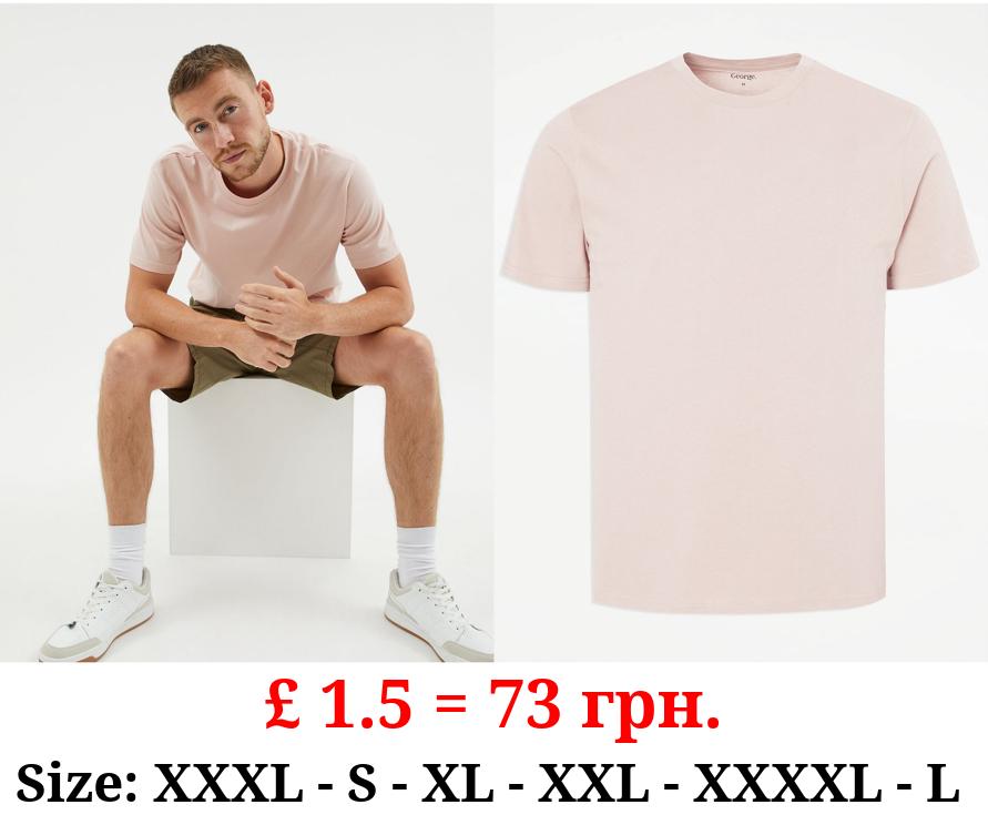 Light Pink Crew Neck T-Shirt