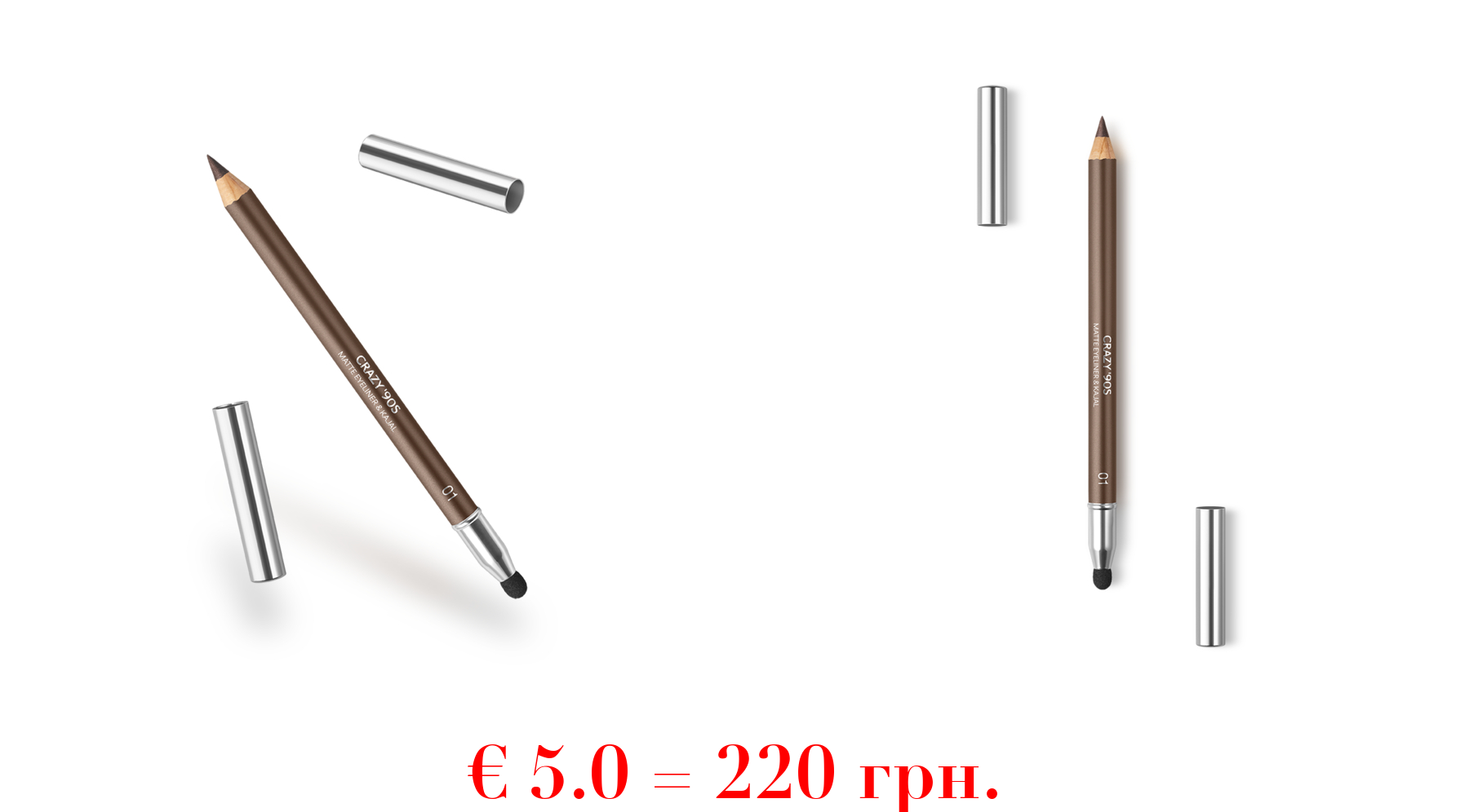 crazy '90s matte eyeliner & kajal