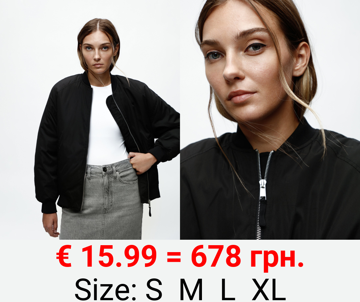 Quilted bomber jacket