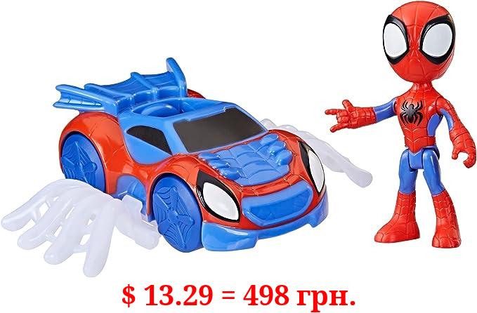Spidey and His Amazing Friends Hasbro Marvel Spidey Web Crawler Toy,4-Inch Scale Spidey Action Figure and Vehicle Included,Marvel Toys,Preschool Toys,Super Hero Toys