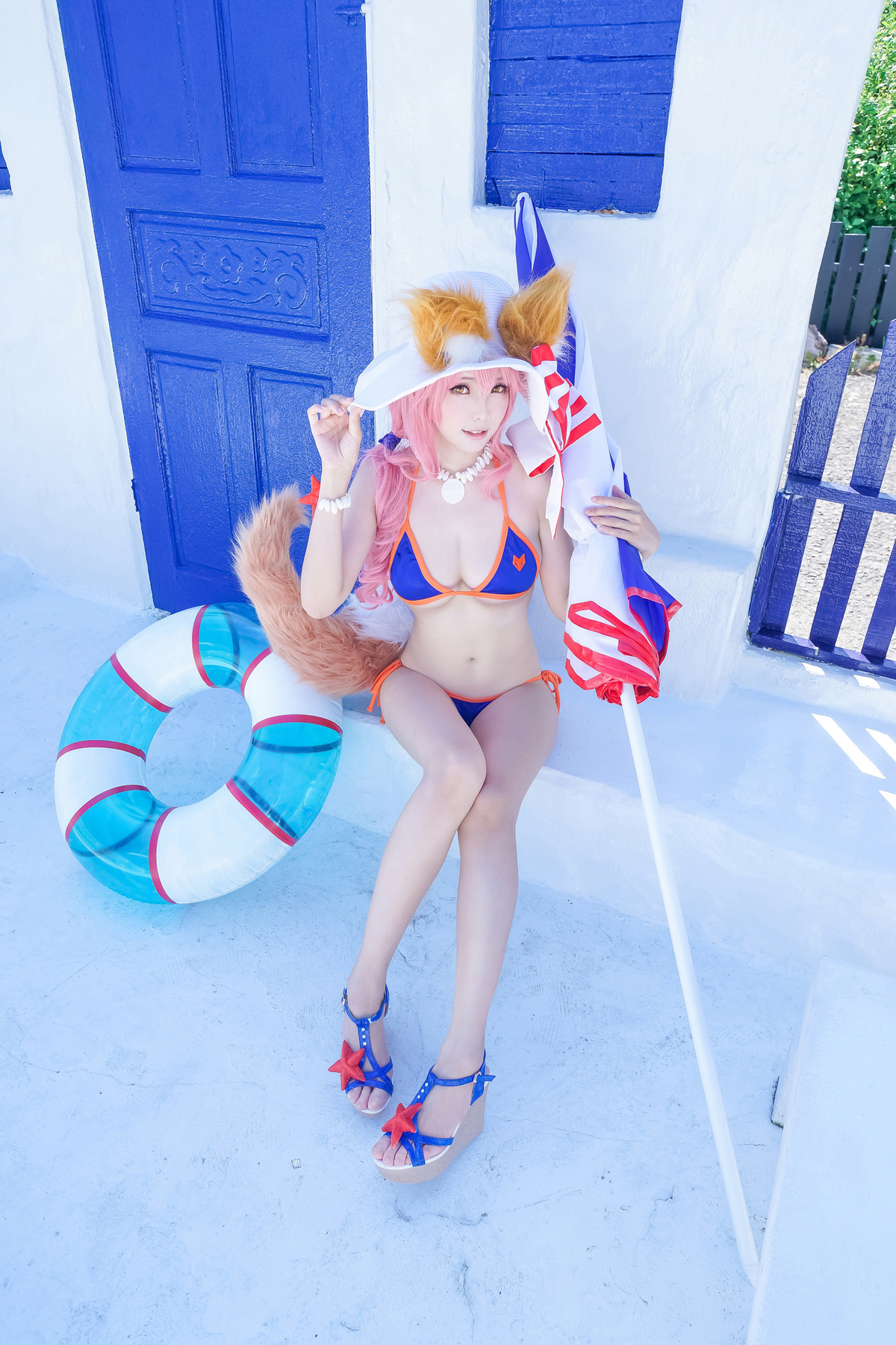 Cosplay ElyEE子 玉藻前泳装 14