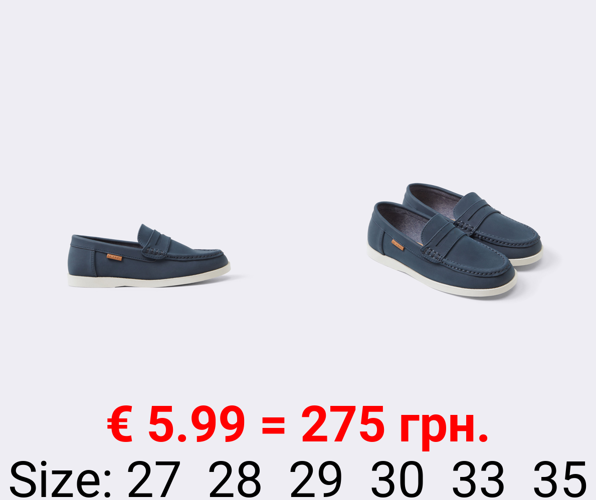 Penny strap deck shoes