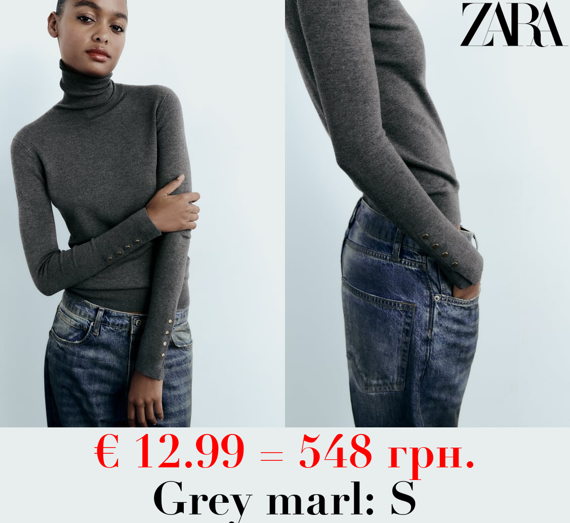 BASIC HIGH NECK KNIT SWEATER