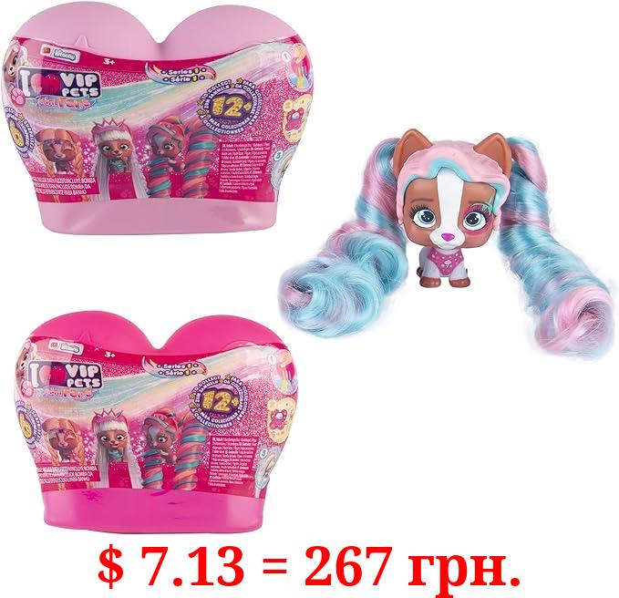 IMC TOYS VIP Pets Mini Fans Series 1 2-Pack - DIP to Reveal 6 Surprises, Pink, 8 inches