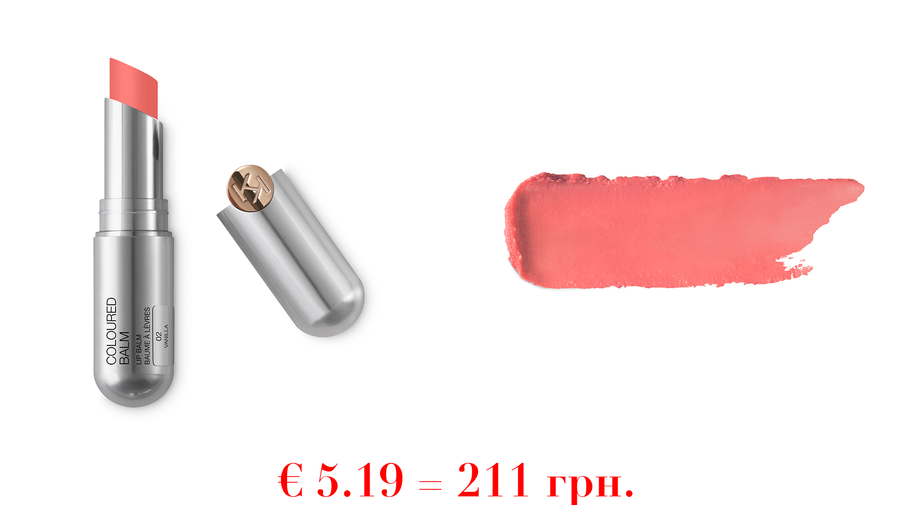 coloured balmFarbiger Lippenbalsam mit feuchtigkeitsspendender Wirkung und angenehm fruchtigem Aroma