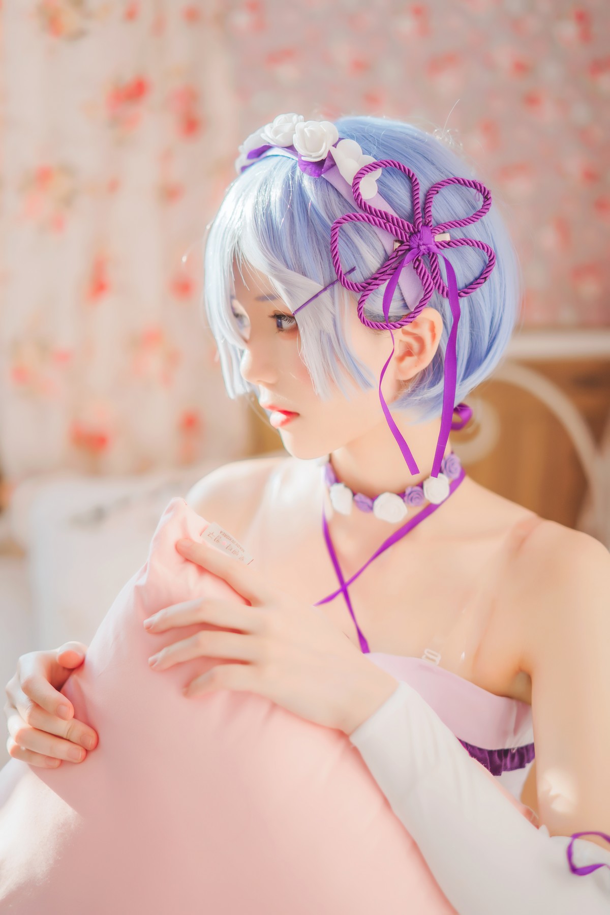 Cosplay 桜桃喵 蕾姆睡裙 2
