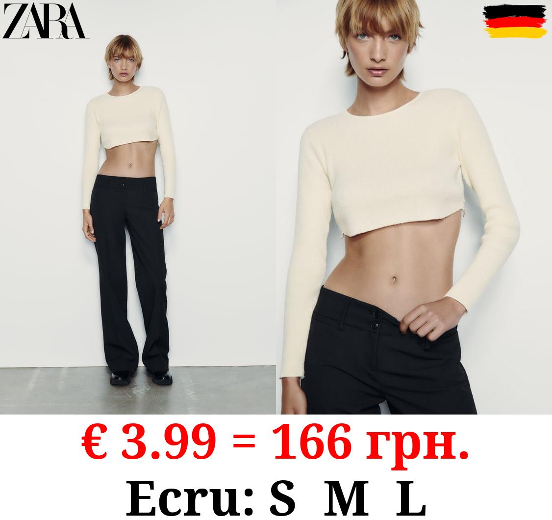 SOFT CROP TOP WITH RHINESTONES