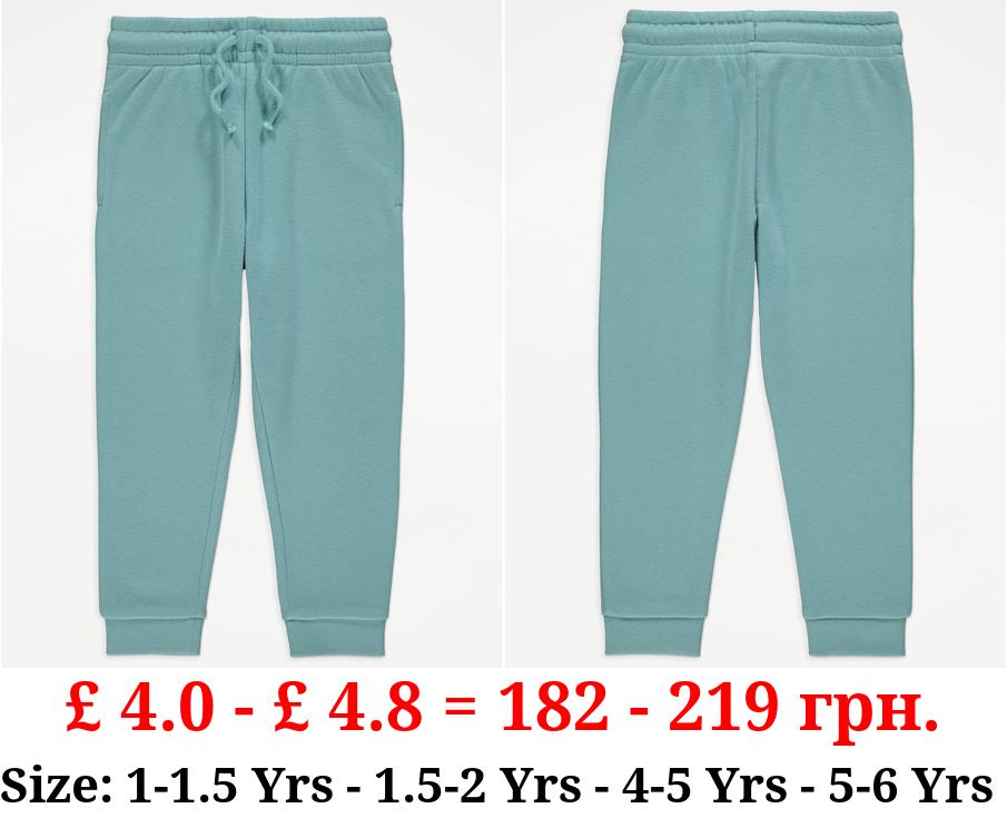 Turquoise Plain Joggers