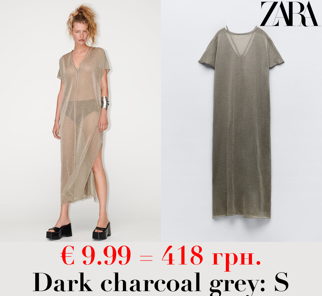 METALLIC THREAD KNIT DRESS