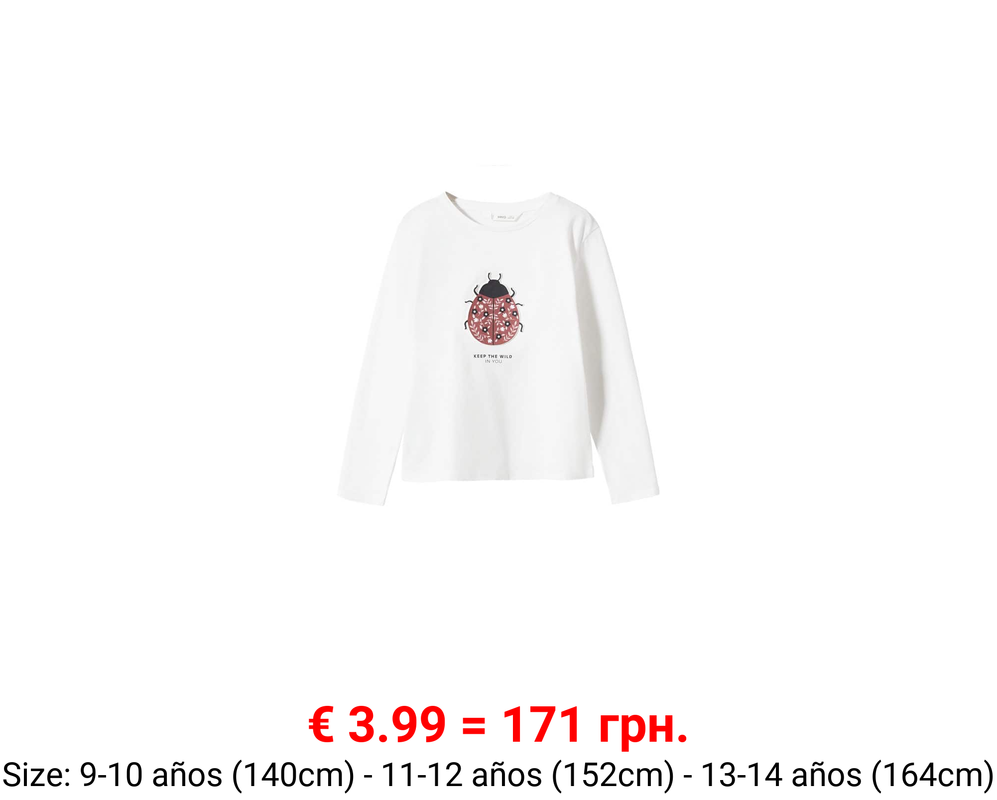 Camiseta manga larga estampada