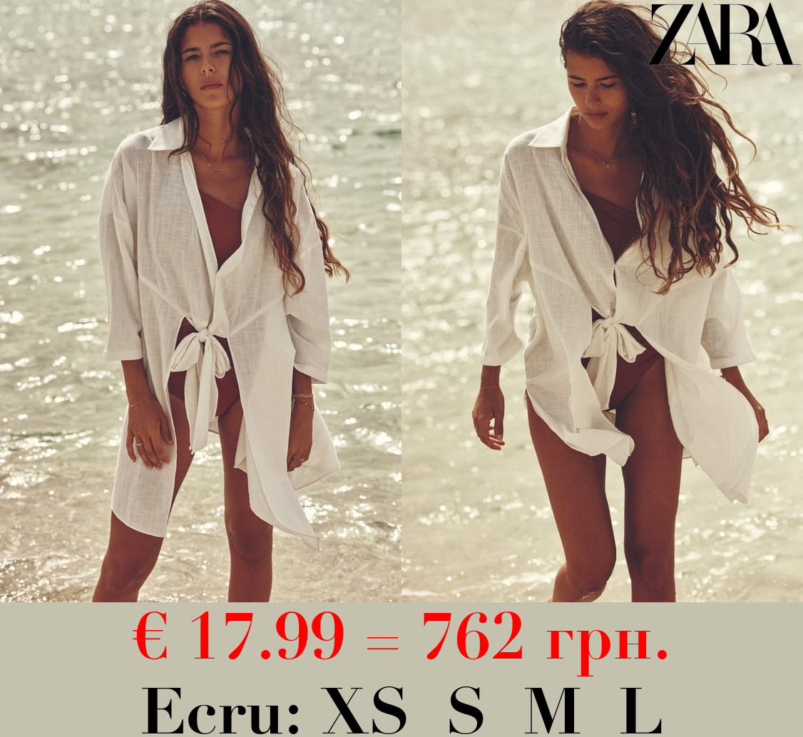 LONG BLOUSE WITH KNOT