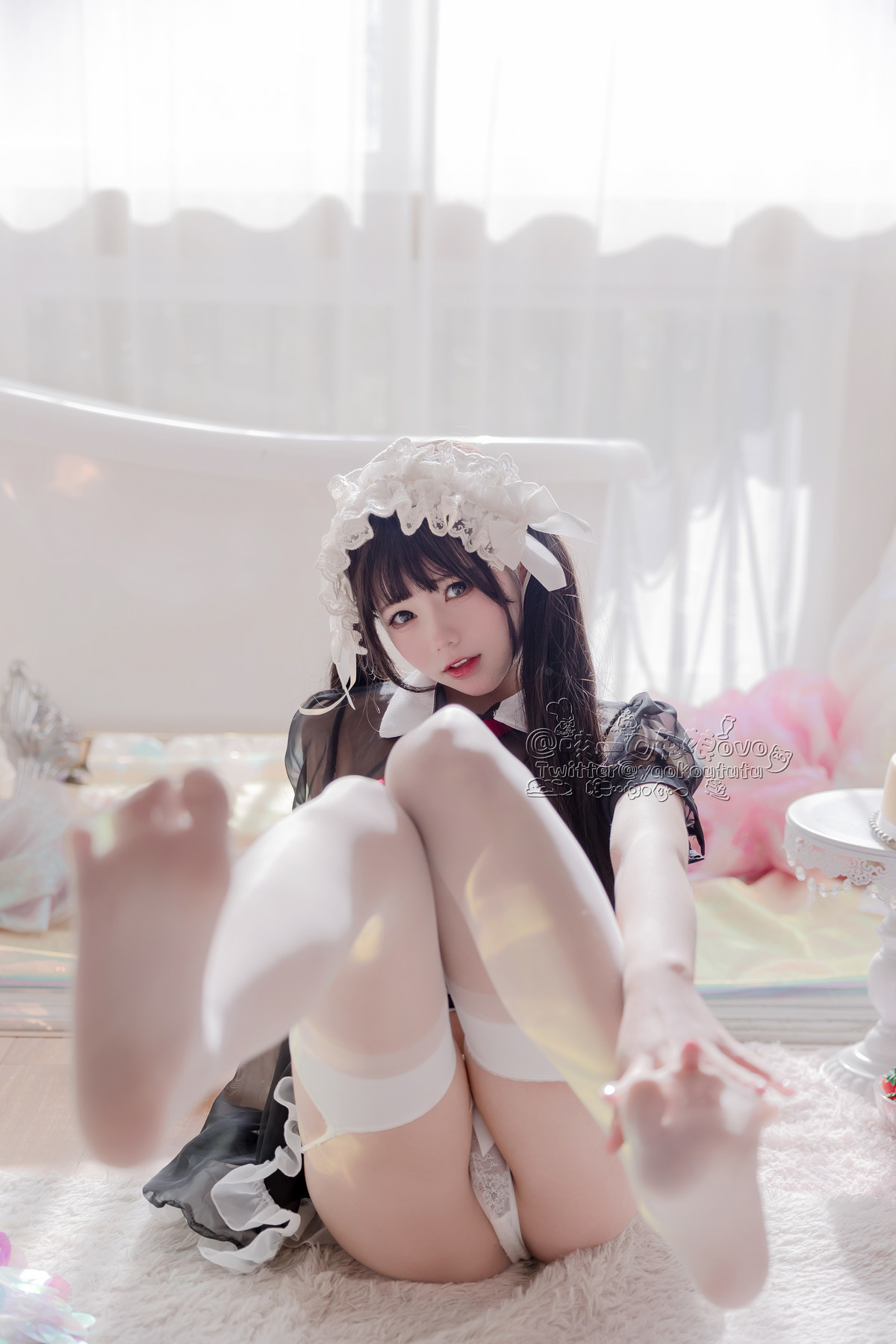 Cosplay 黏黏团子兔 黑白女仆 23