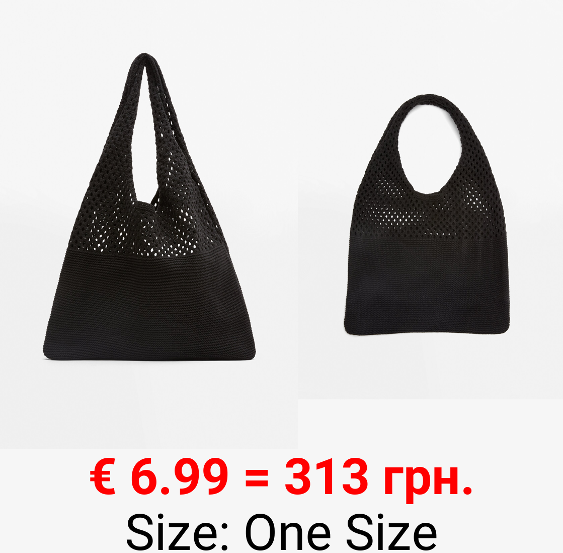 Mesh fabric shopper bag