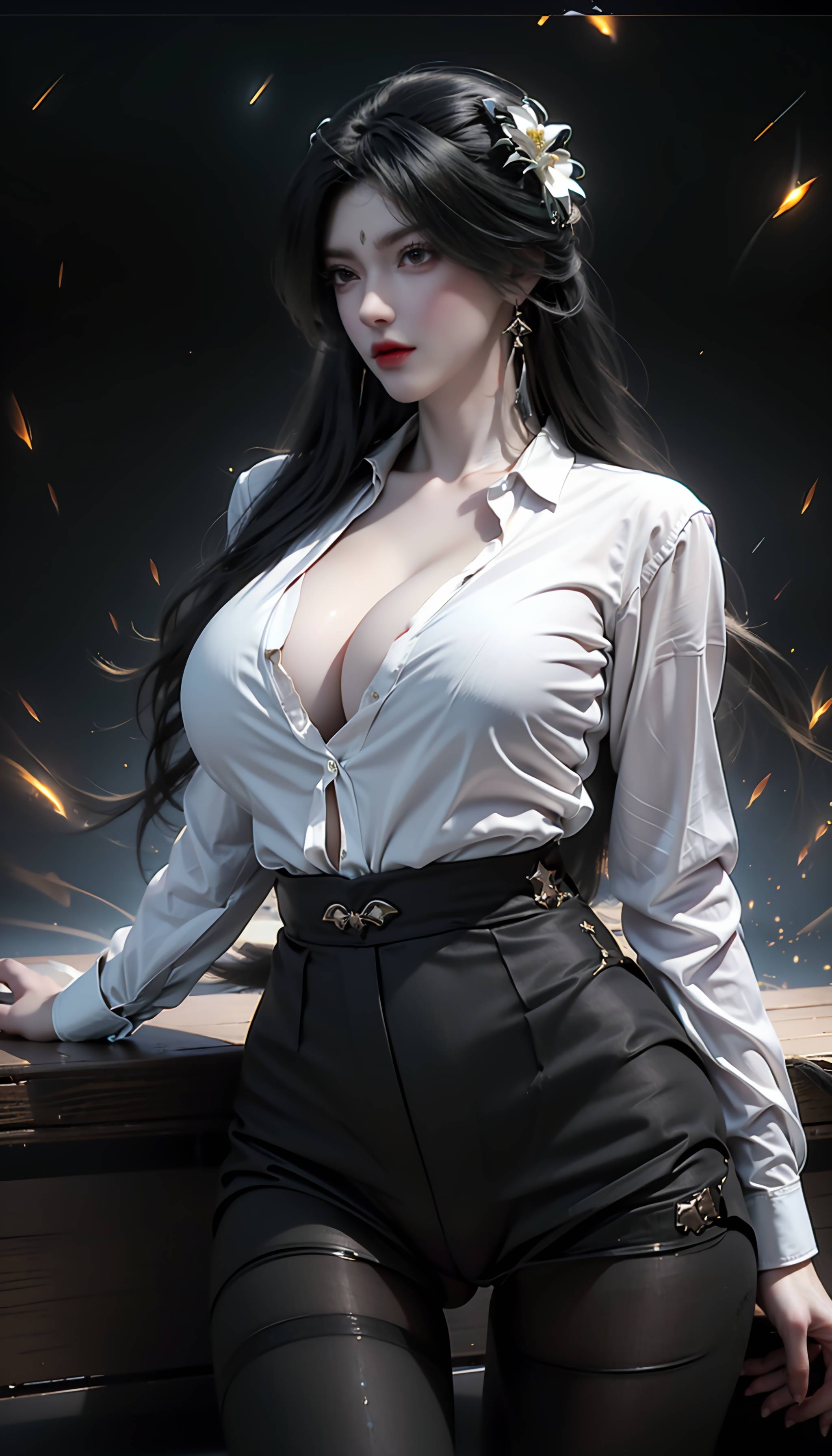 图片[25]-完美世界-柳神 黑丝衬衫-六色网