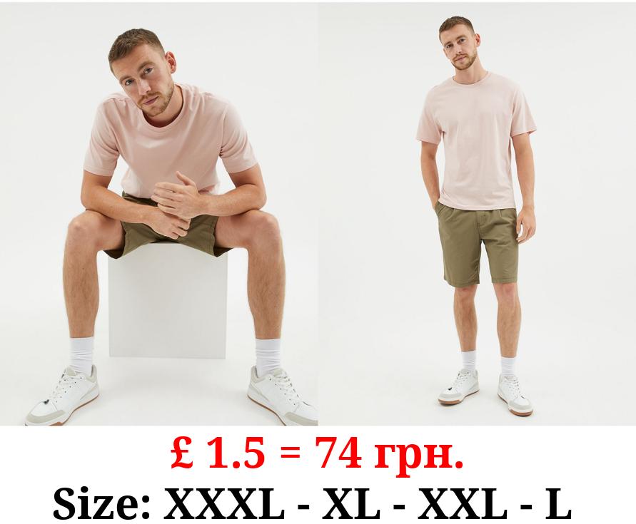 Light Pink Crew Neck T-Shirt