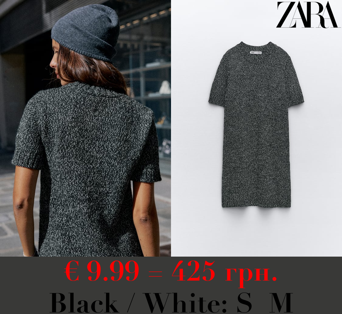 TWISTED YARN KNIT MINI DRESS