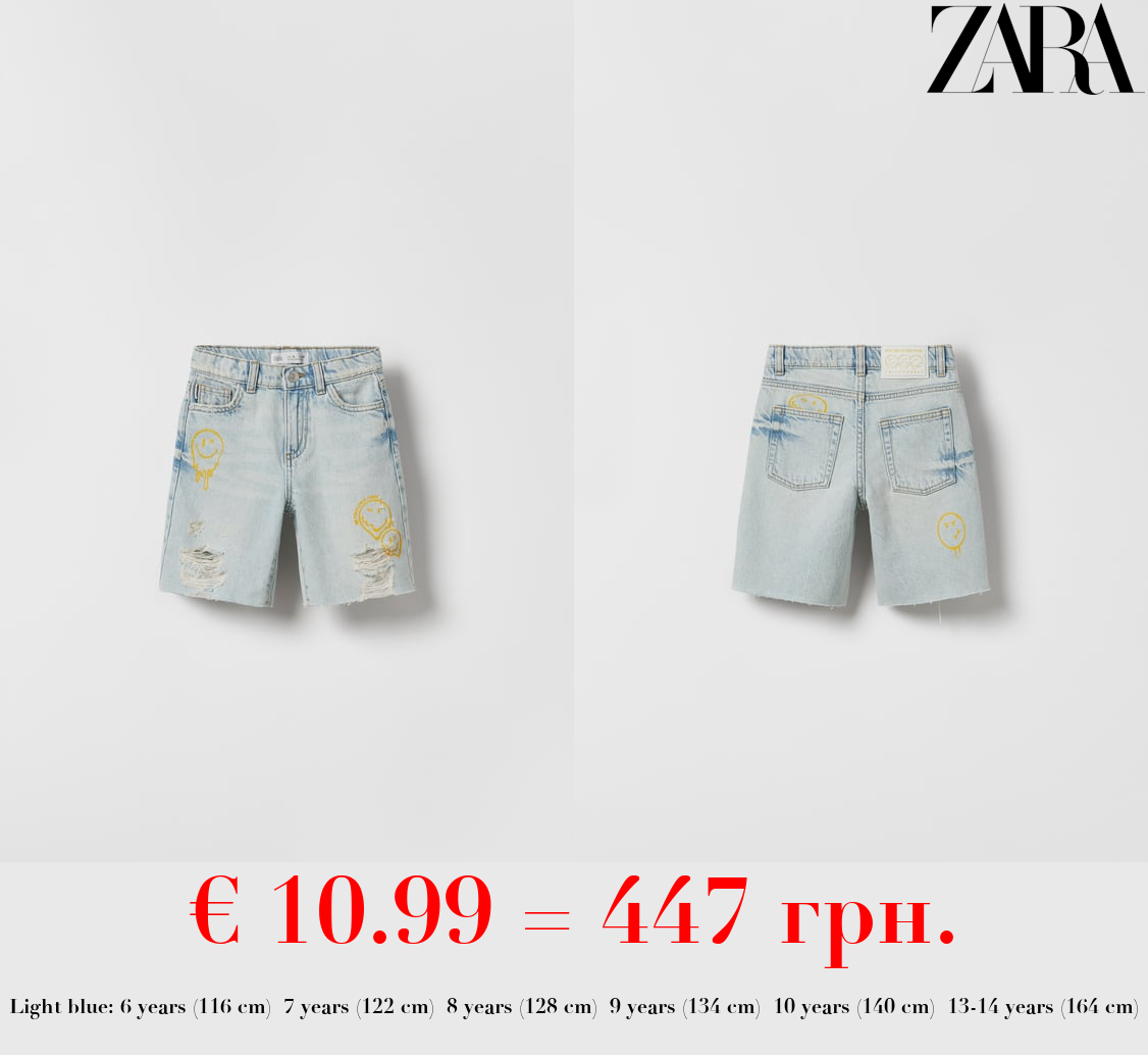 SMILEYWORLD ® HAPPY COLLECTION DENIM BERMUDA SHORTS