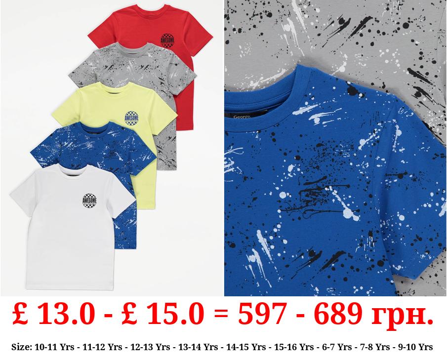 Splatter T-Shirts 5 Pack