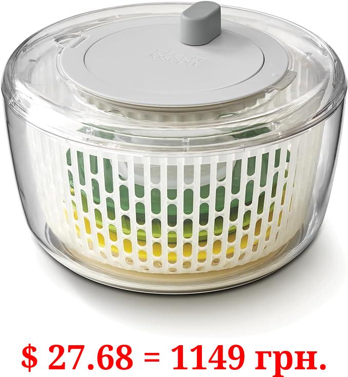 Joseph Joseph Multi-Prep 4-Piece Salad Making Set, Multi-Color, Salad Spinner, Spiral Cutter, Slicer and Grater, Compact Storage