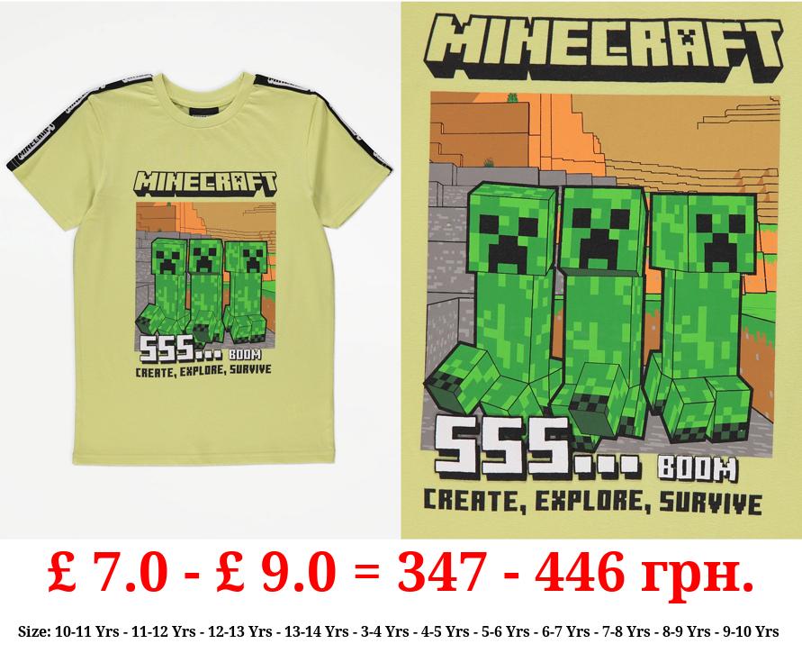 Minecraft Graphic Green T-Shirt