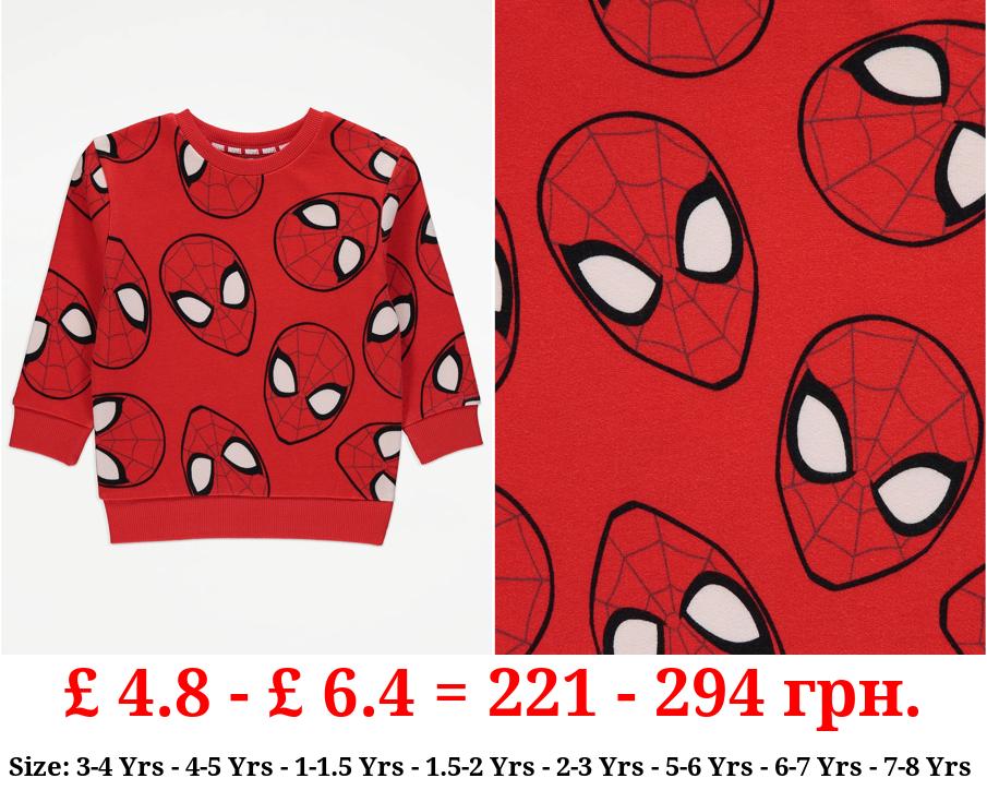 Marvel Spider-Man Red Crew Neck Sweatshirt