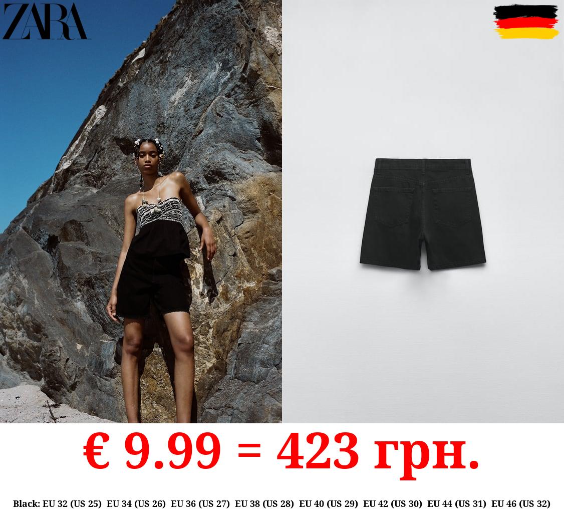 TRF REGULAR FIT MID-RISE BERMUDA SHORTS