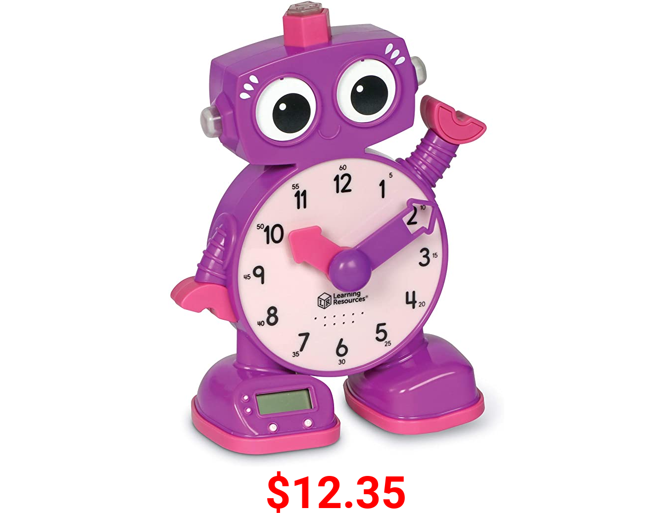 Learning Resources Tock The Learning Clock, Amazon Exclusive, Educational Talking Clock, Ages 3+, Purple (LSP2385AMZ)