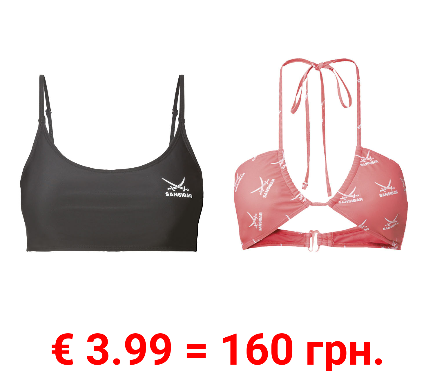 SANSIBAR Damen Bikini Oberteil, pflegeleichte Qualität