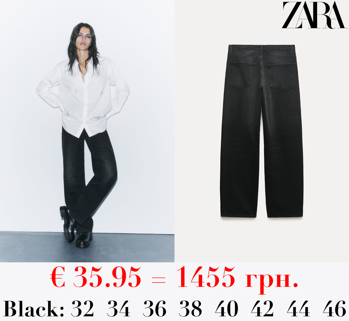 ZW COLLECTION STRAIGHT-LEG MID-RISE FULL LENGTH JEANS