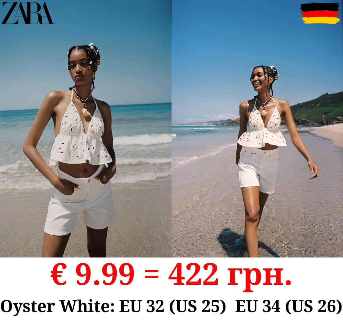 TRF REGULAR FIT MID-RISE BERMUDA SHORTS