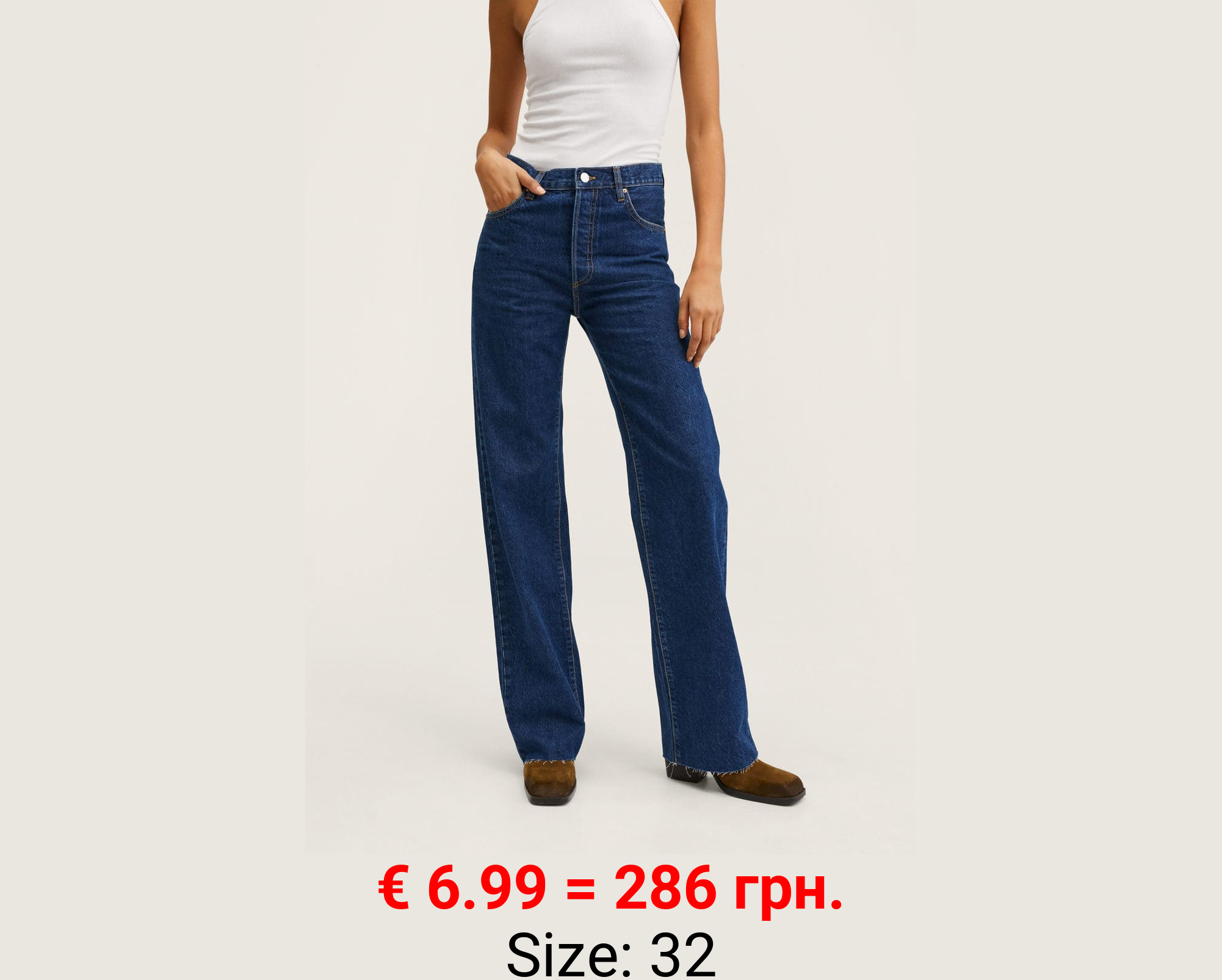 Vaqueros wideleg tiro alto