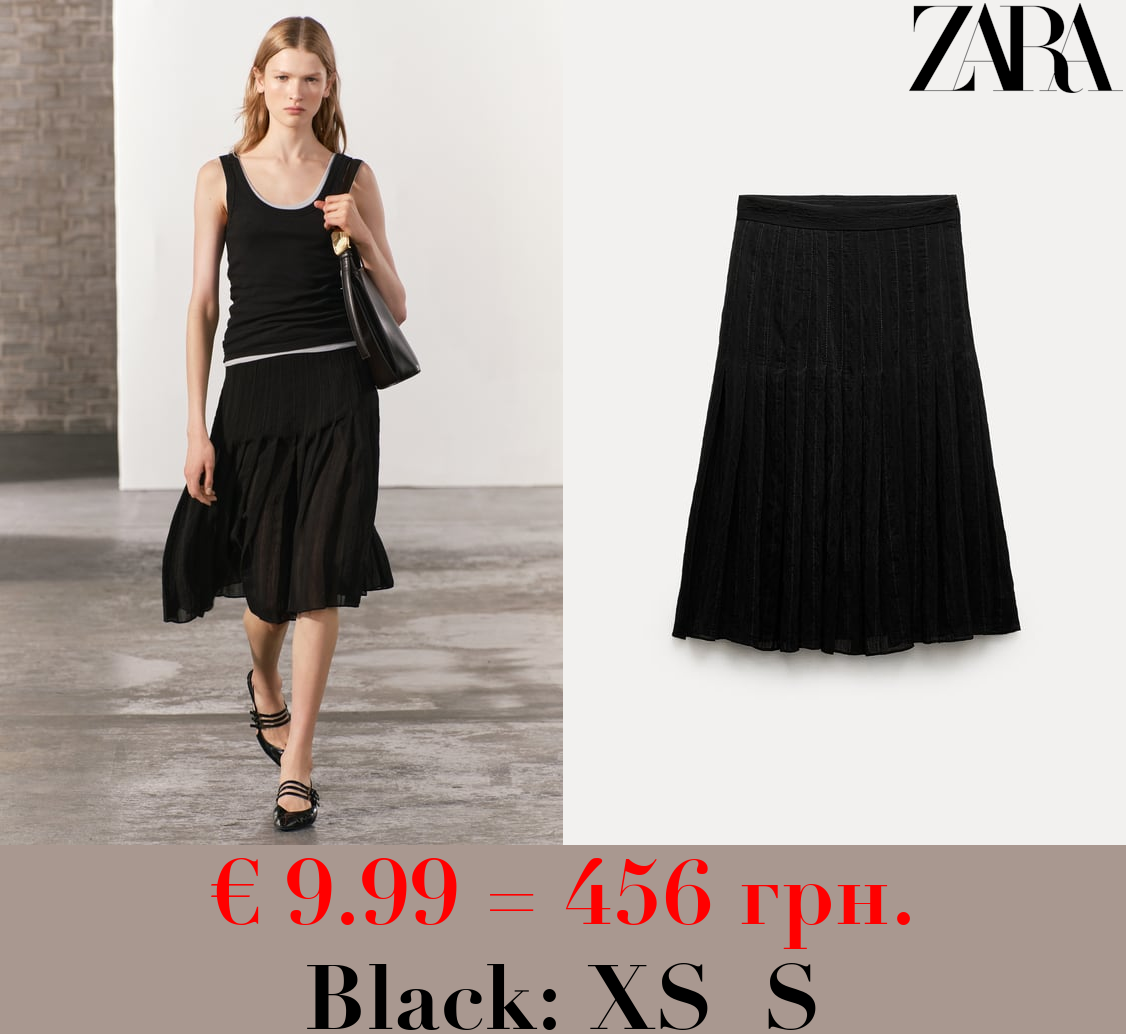 ZW COLLECTION BOX PLEAT MIDI SKIRT