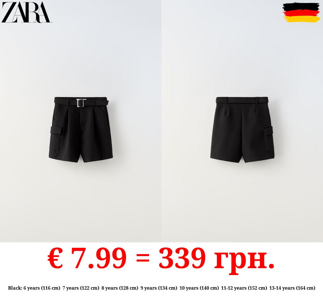 BELTED BERMUDA SHORTS