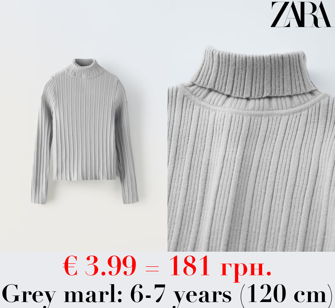 RIBBED TURTLENECK SWEATER