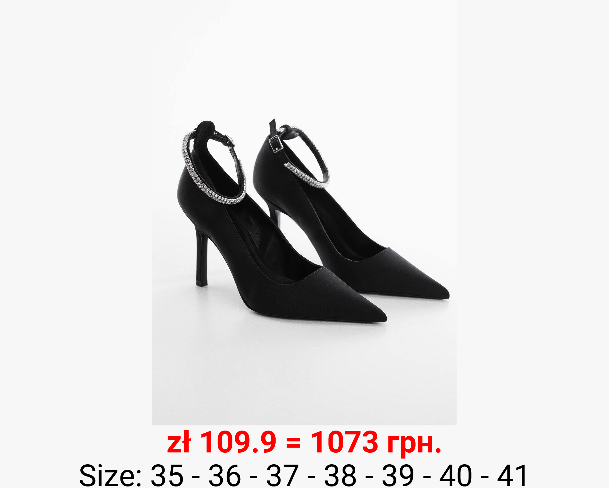 Zapato tacón pulsera strass