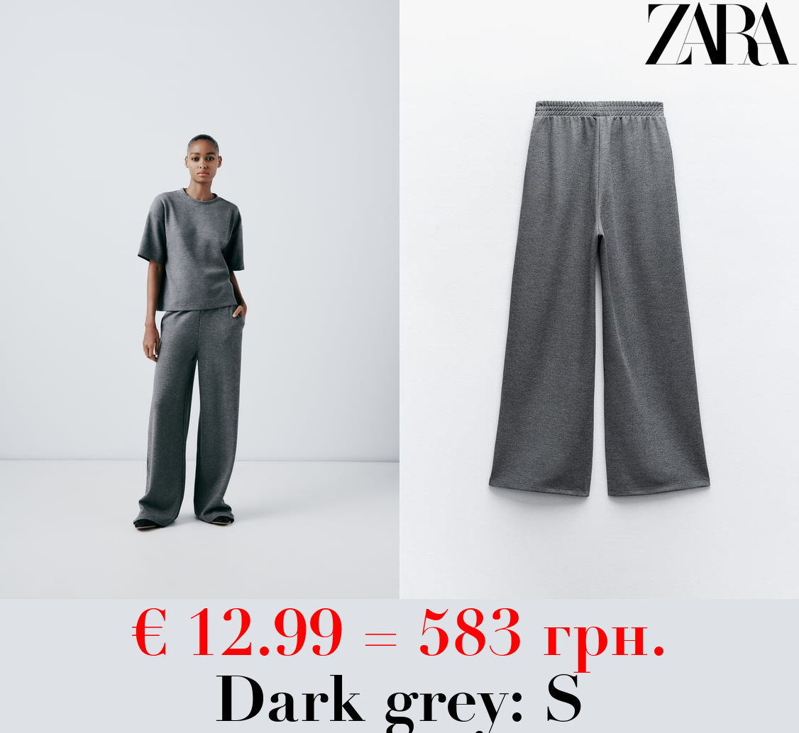 STRAIGHT-LEG INTERLOCK TROUSERS