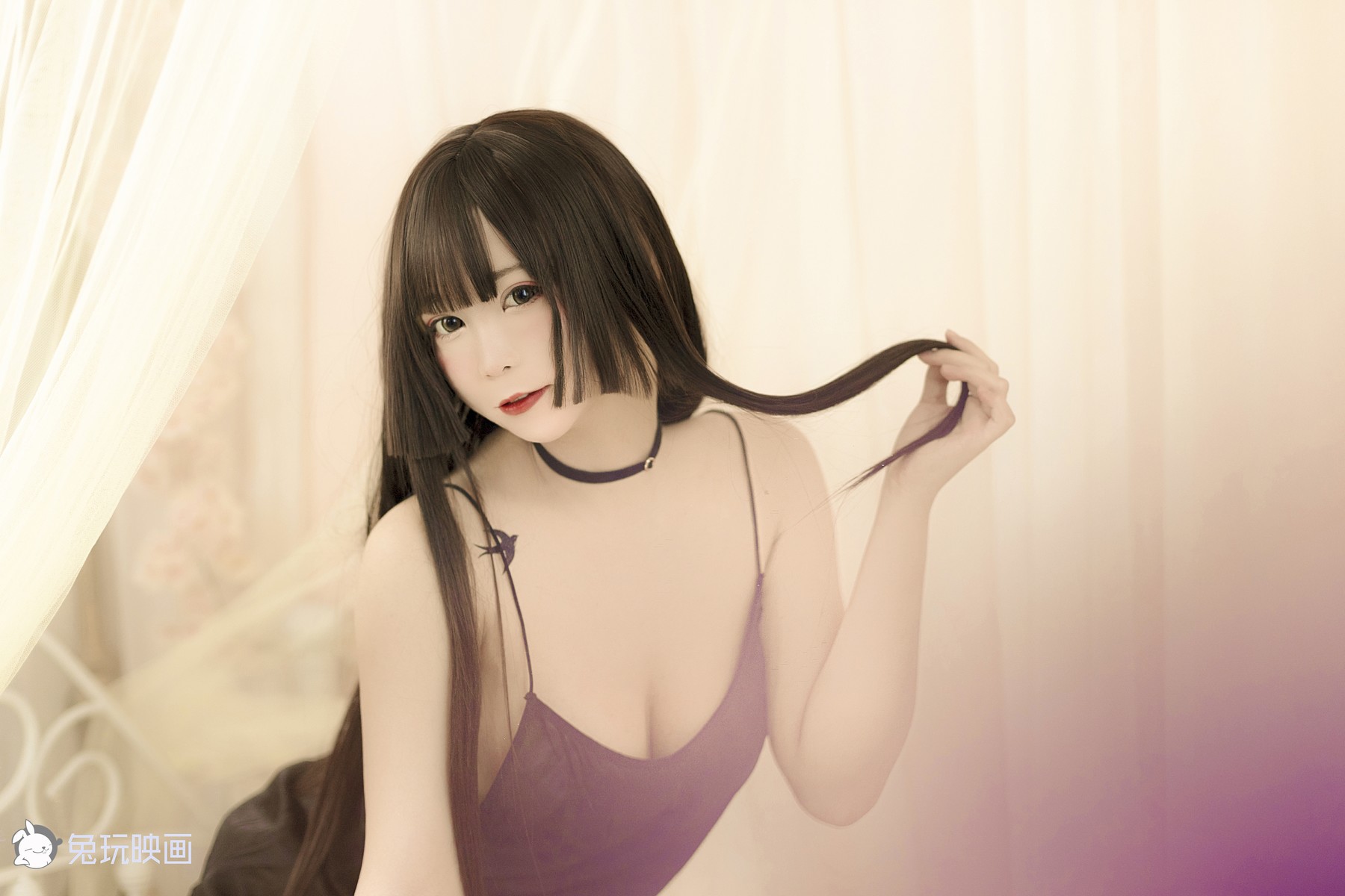 Cosplay 兔玩映画 黑睡衣 40