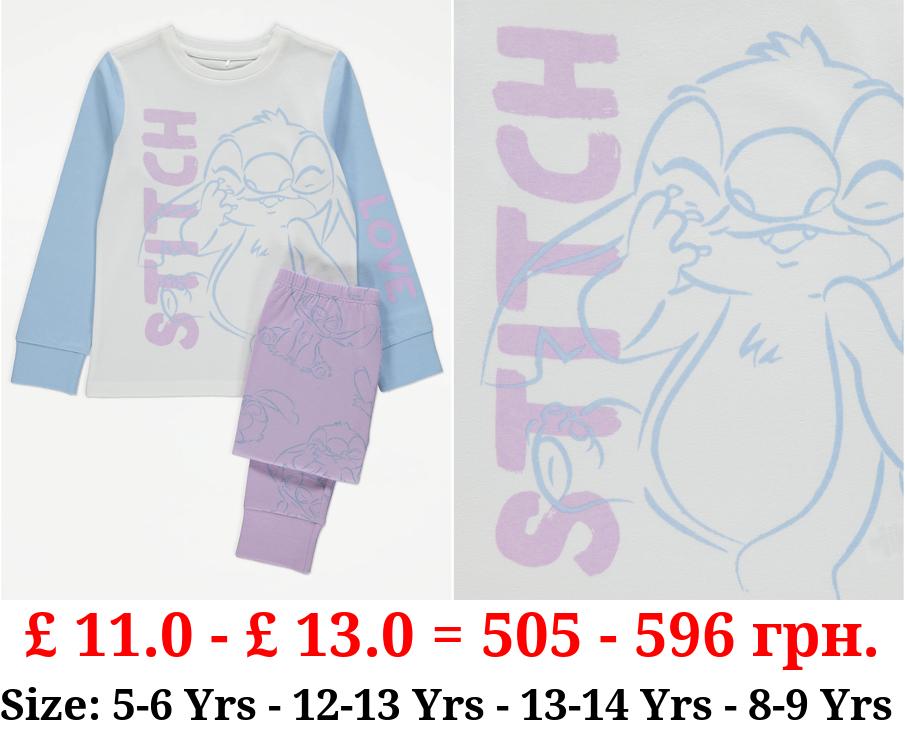 Disney Lilo and Stitch Colour Block Long Sleeve Pyjamas