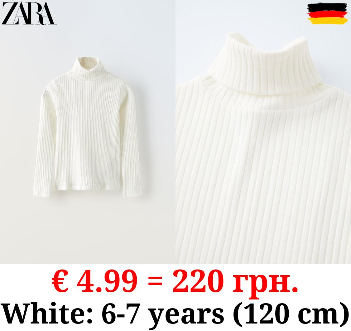 RIBBED TURTLENECK T-SHIRT