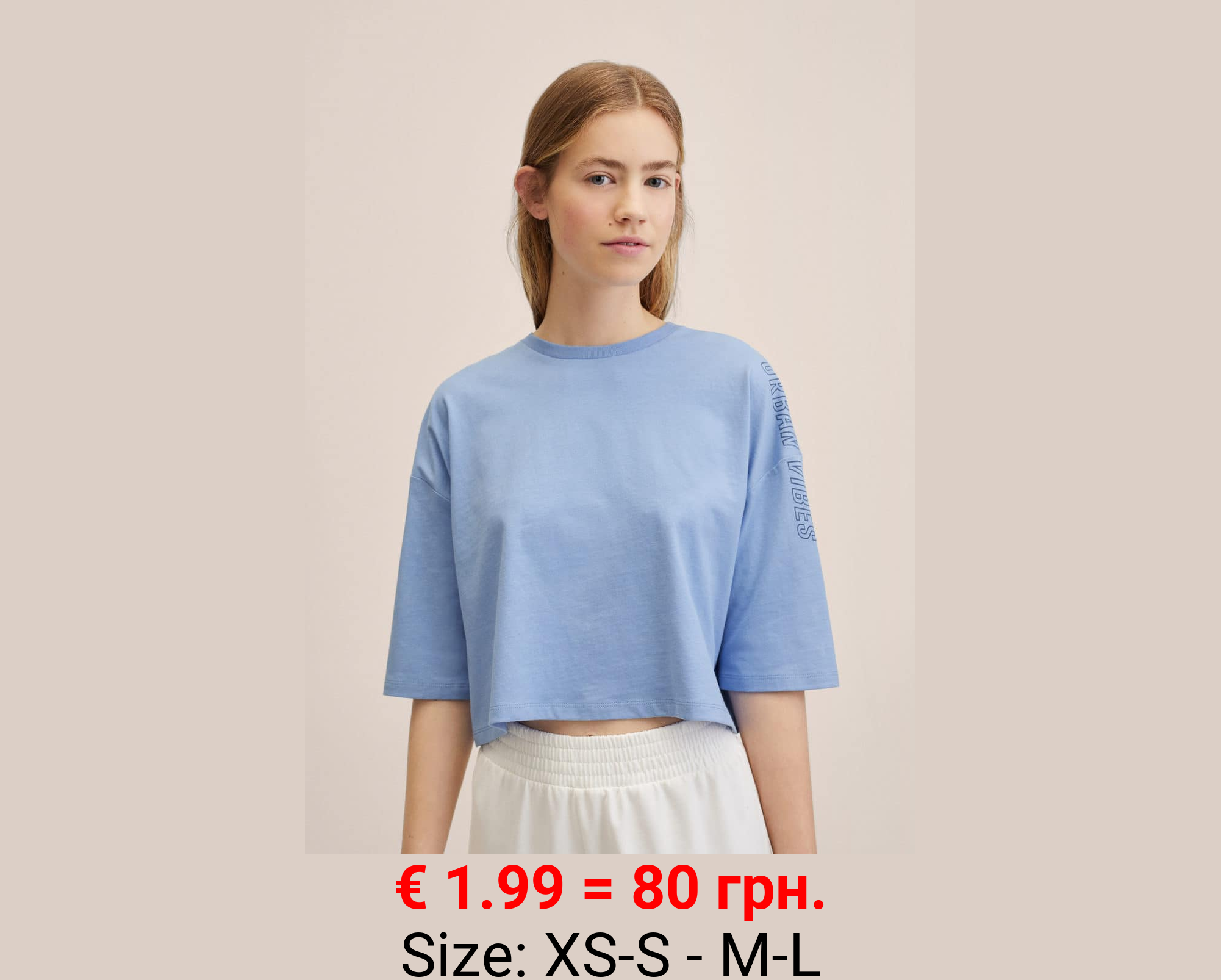 Camiseta crop algodón