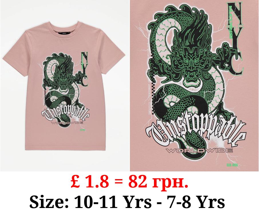 Pink Dragon Unstoppable Worldwide T-Shirt