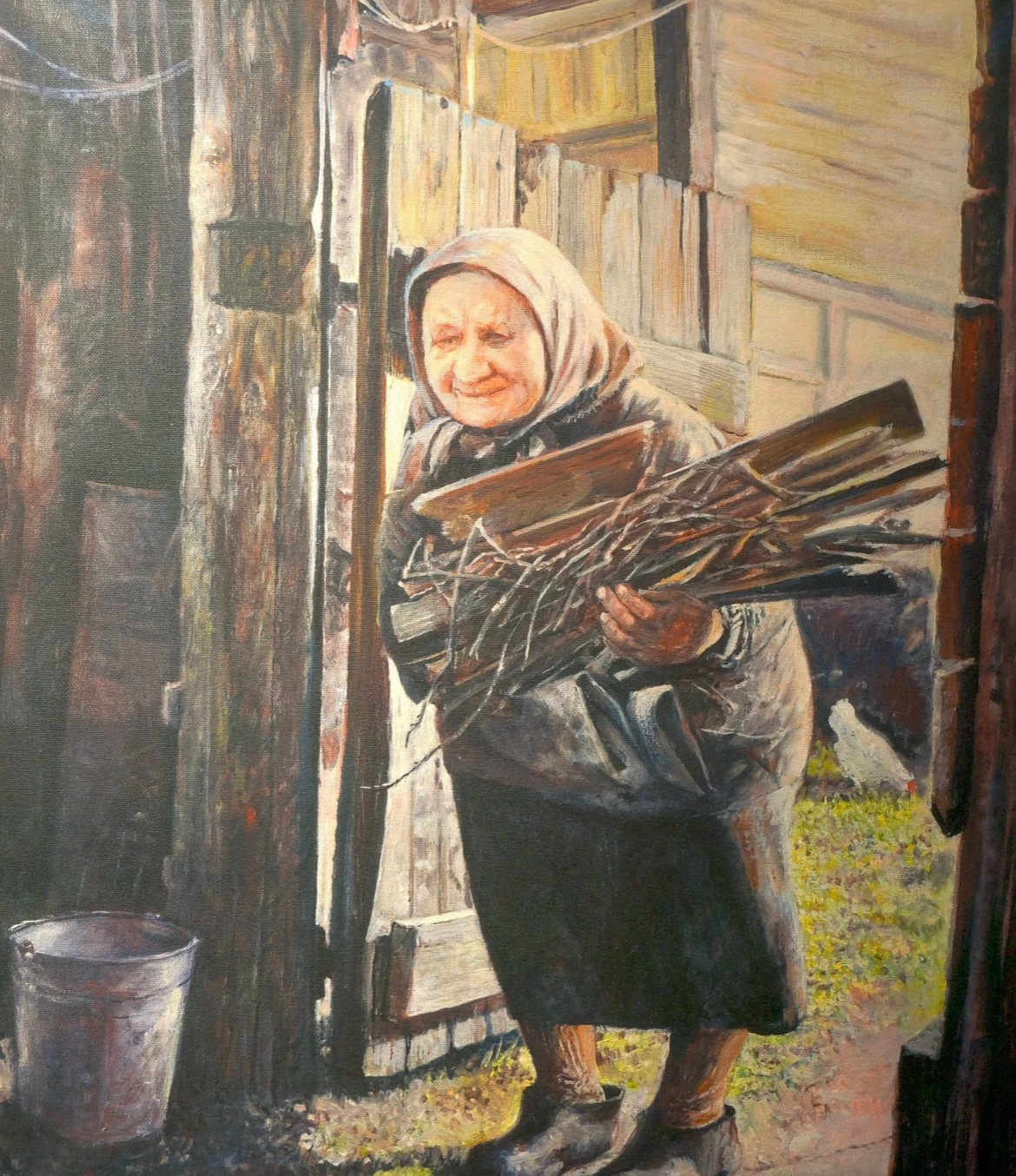 Санька с матерью жили бедно и голодно. Деревенская бабушка. Бабушка в деревне. Деревенский портрет.