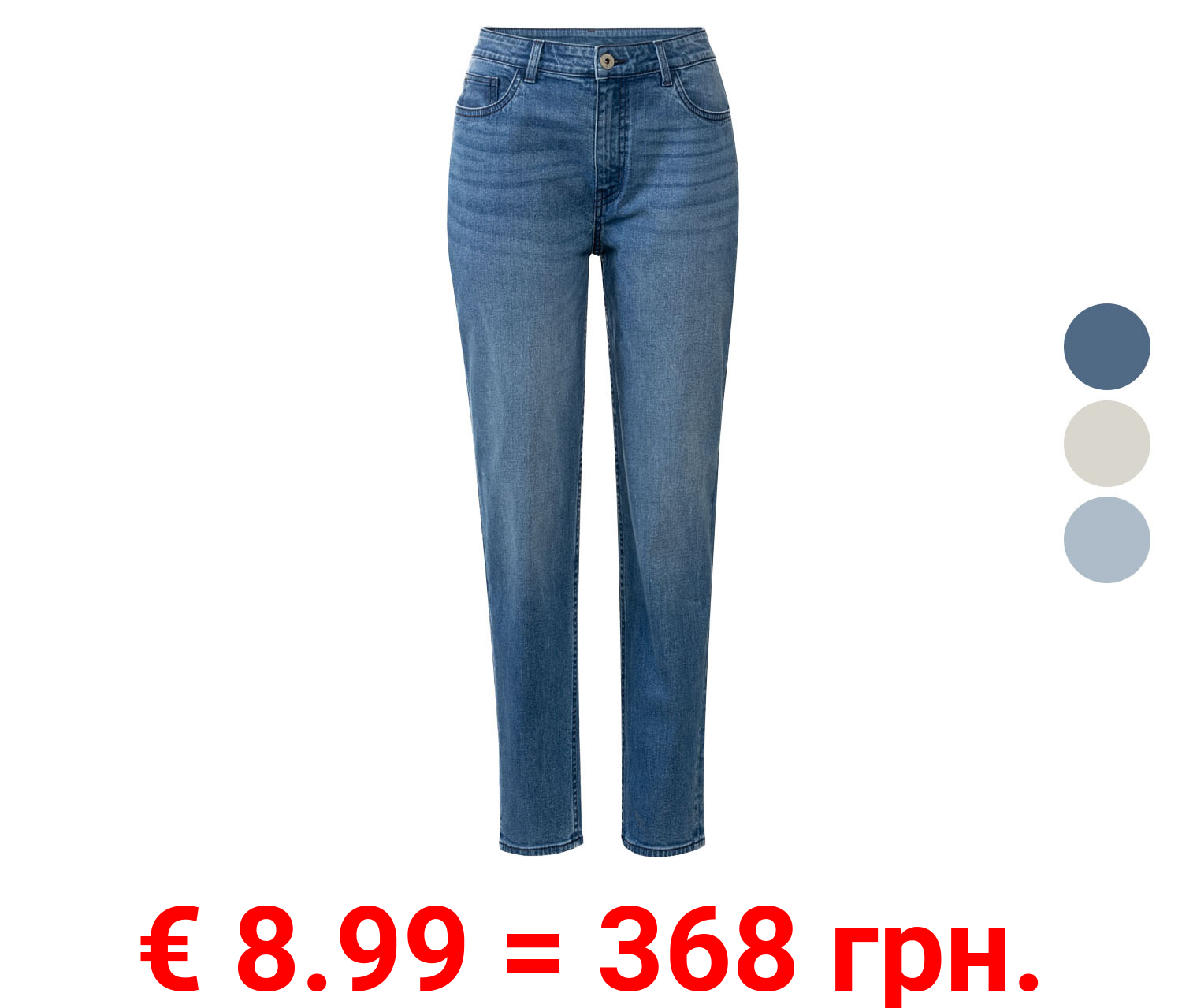 esmara® Damen Jeans, Mom Fit, mit hoher Leibhöhe