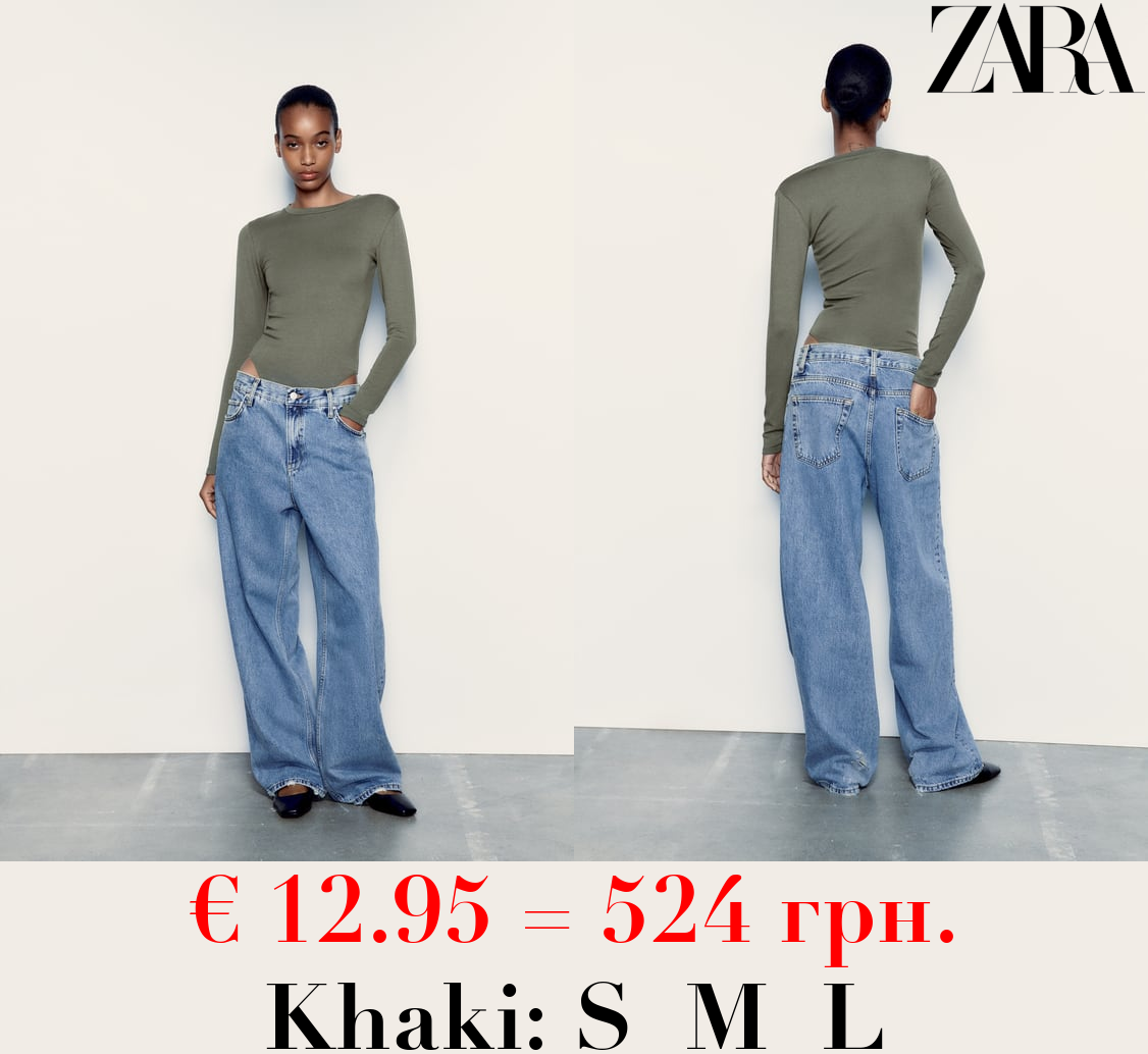 MODAL BODYSUIT WITH LONG SLEEVES