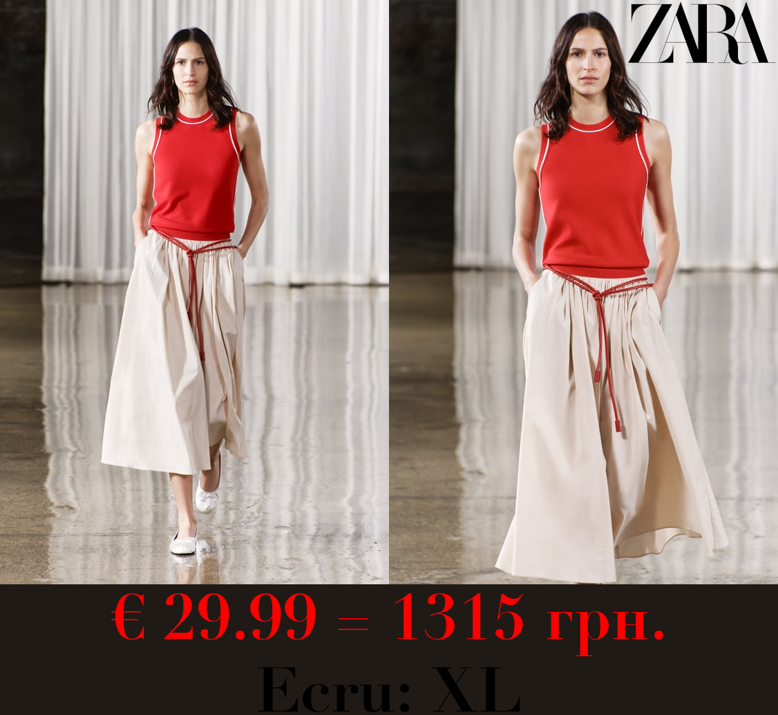 ZW COLLECTION SKIRT WITH SCALLOPED WAISTBAND