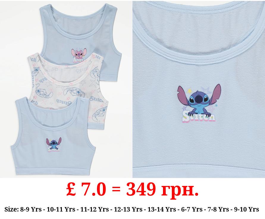 Disney Lilo & Stitch Blue Crop Tops 3 Pack