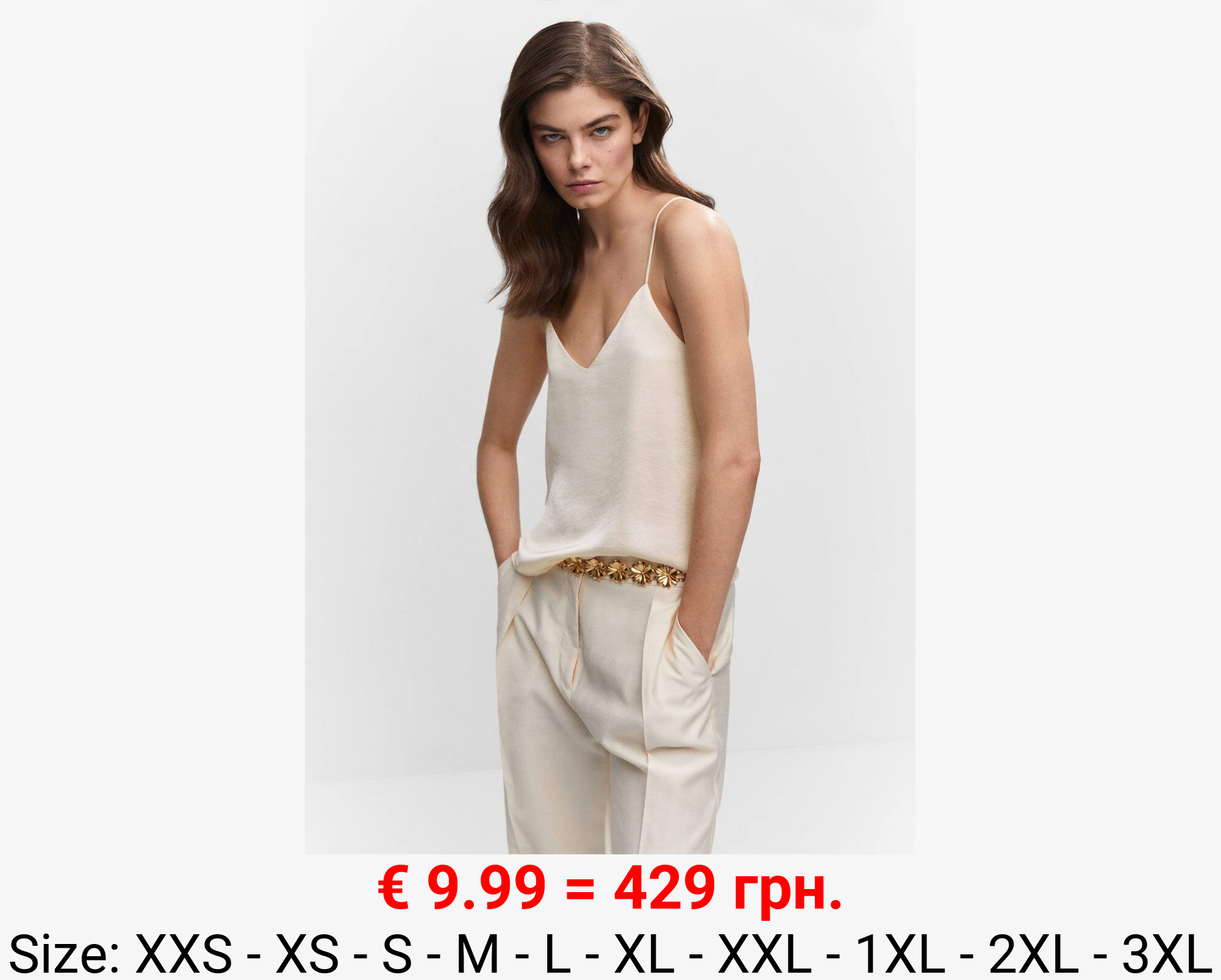 Top satinado tirantes