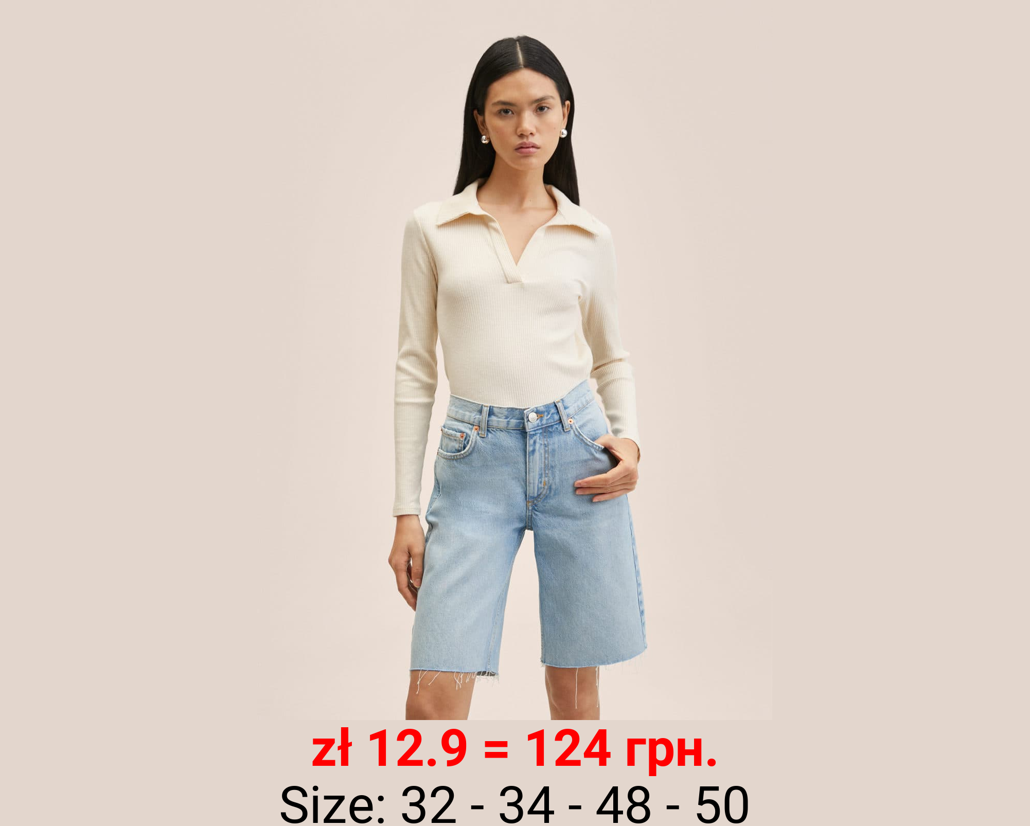 Bermudas vaqueras bajo deshilachado